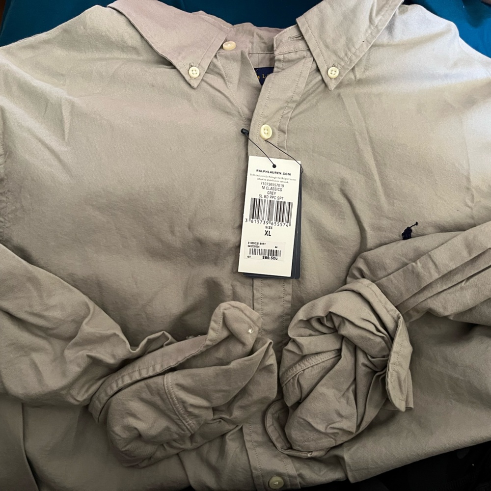 Gray polo shirt